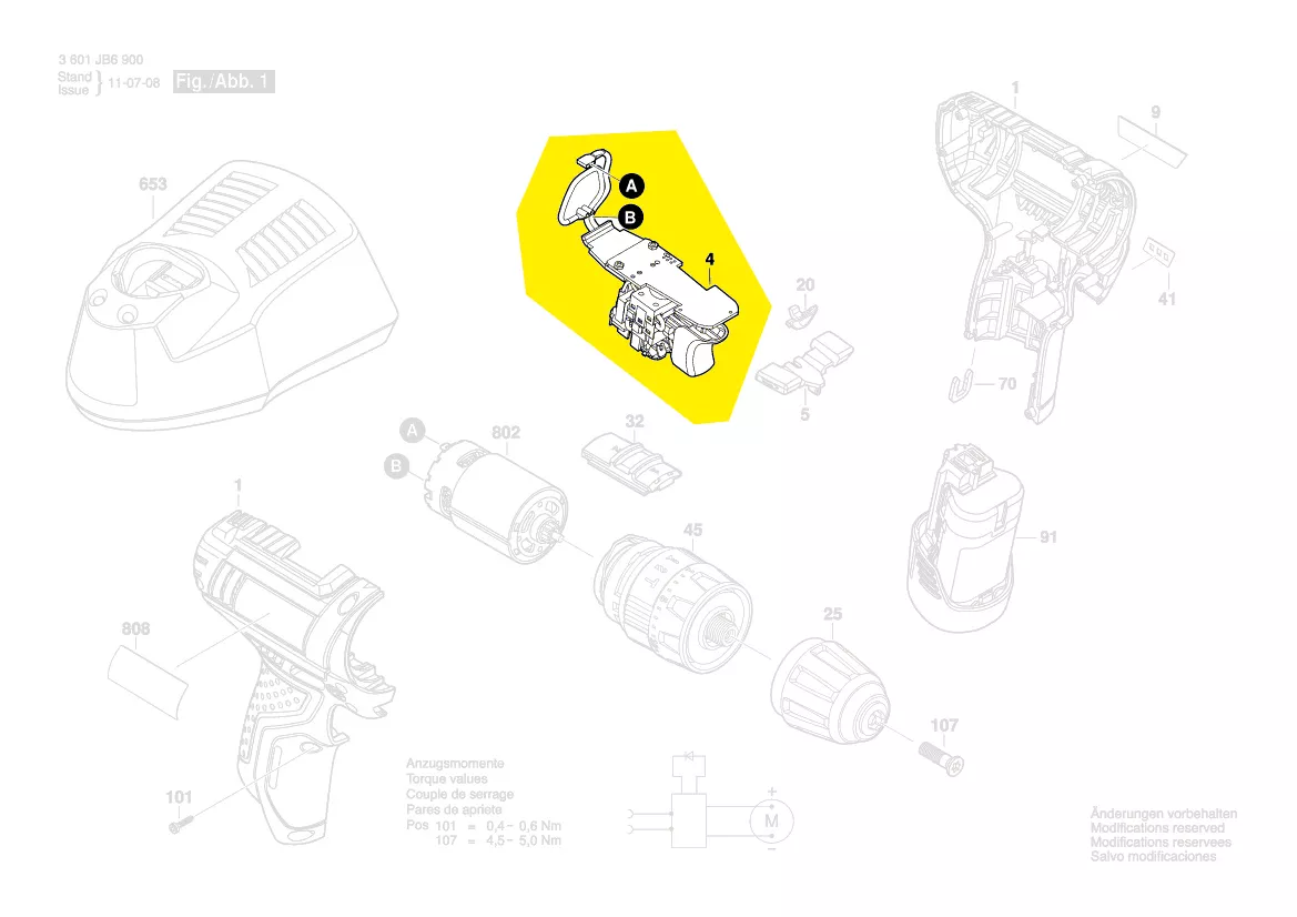 Interrupteur-variateur réf. 1 607 233 541 BOSCH